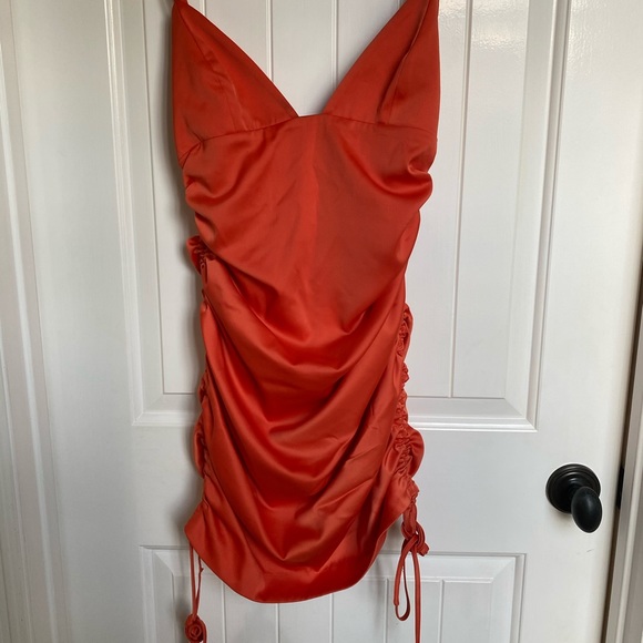 Beautiful orange silk mini dress from revolve🧡 - Picture 2 of 5